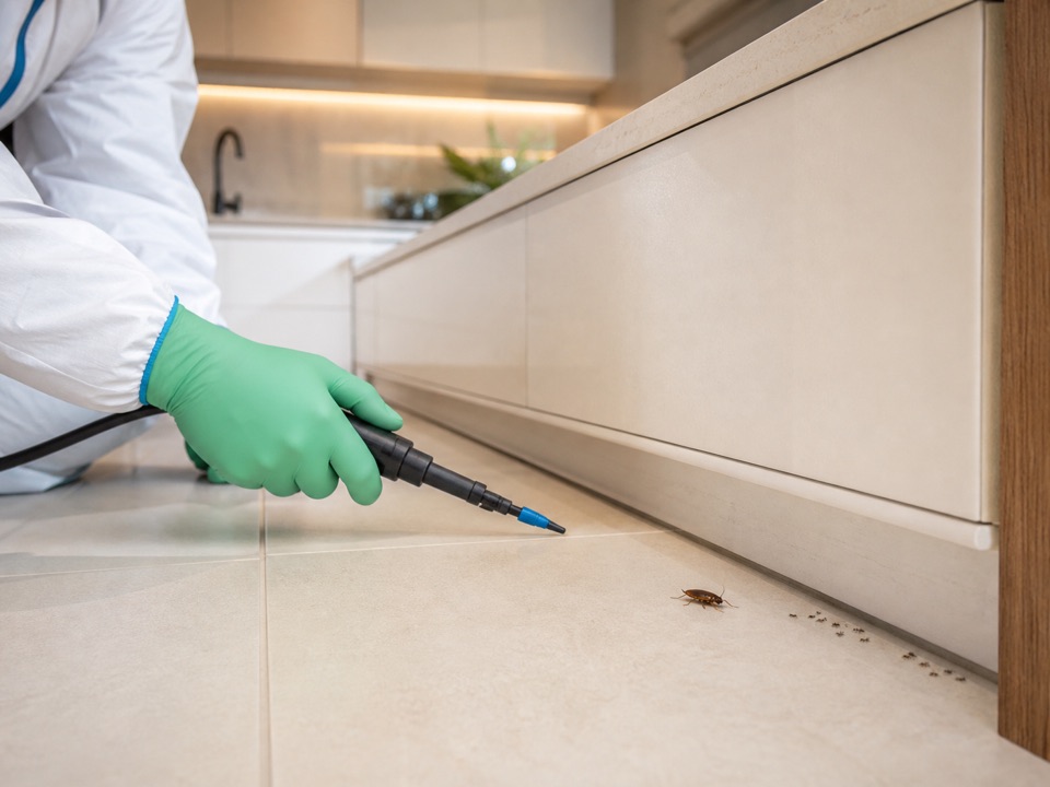 Aplicação técnica para controle integrado de pragas em uma cozinha